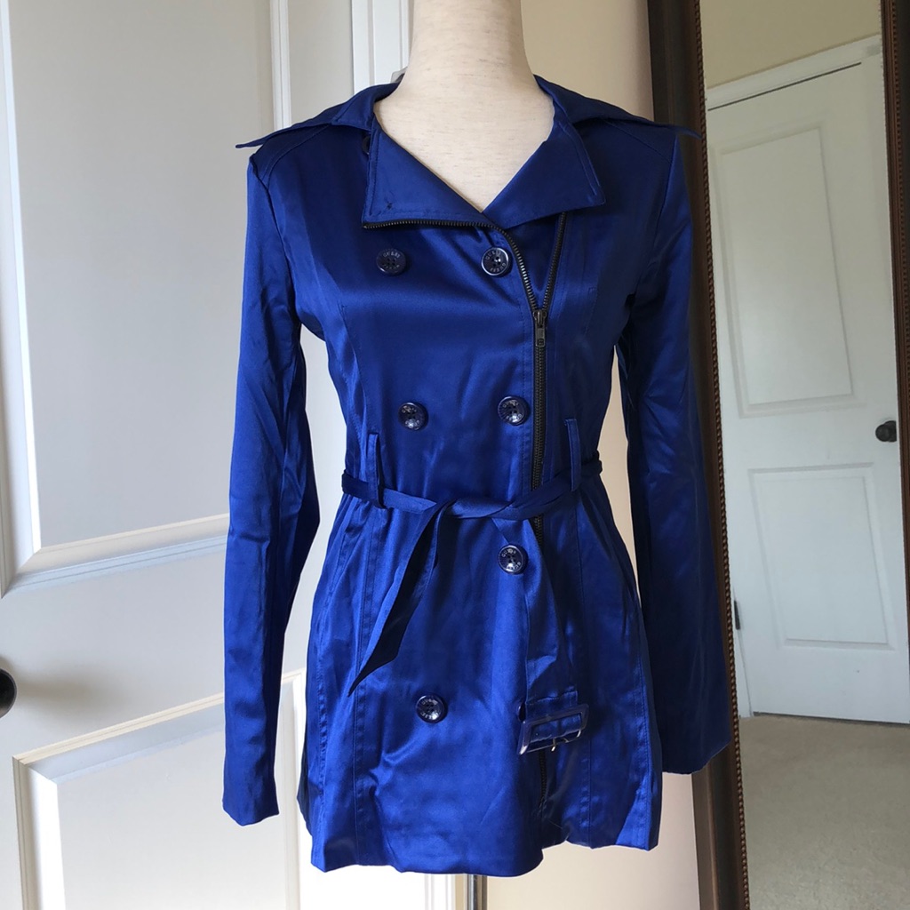 Guess Blue Trench Coat